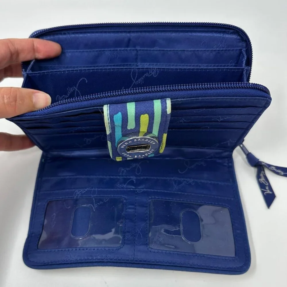 Vera Bradley Turnlock Wallet Katalina Showers Zip Around Organize